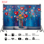 Love Flower Pot Photo Background Cloth