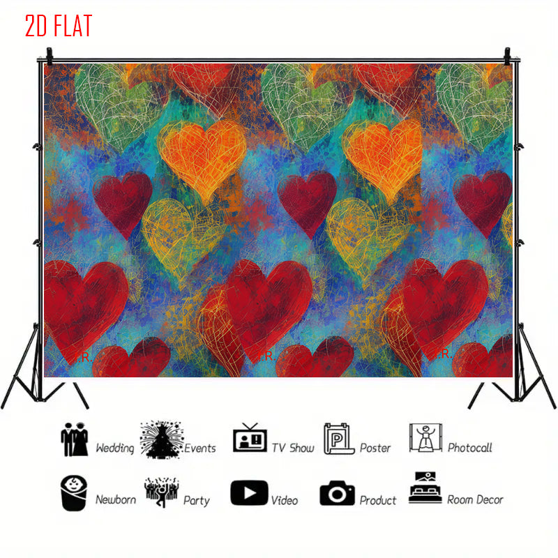 Colorful Love Art Backdrop