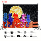 Moonlight Cat Background Cloth