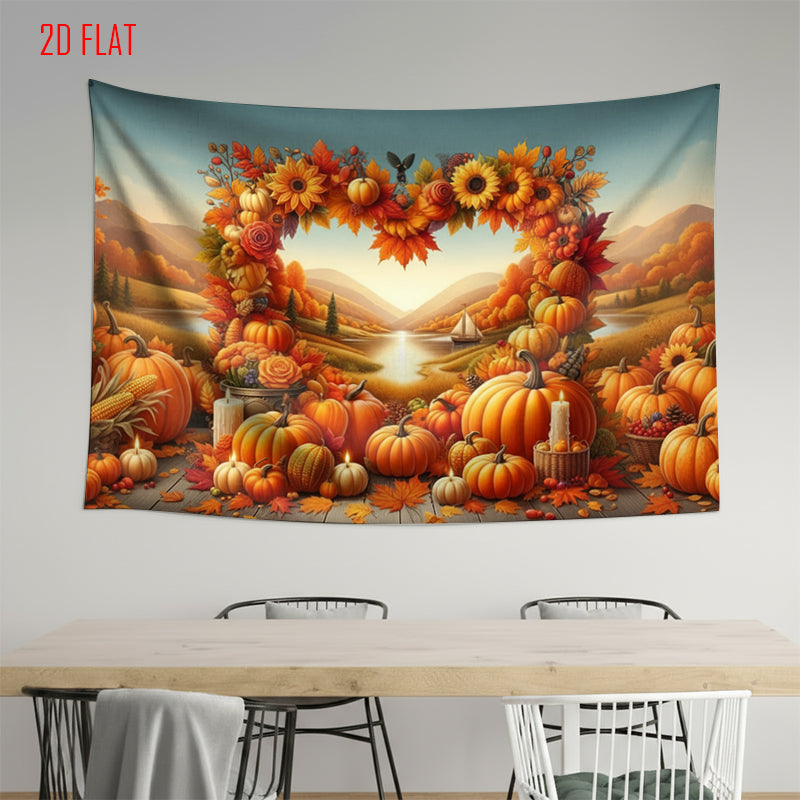 Autumn Pumpkin Bkgd Cloth