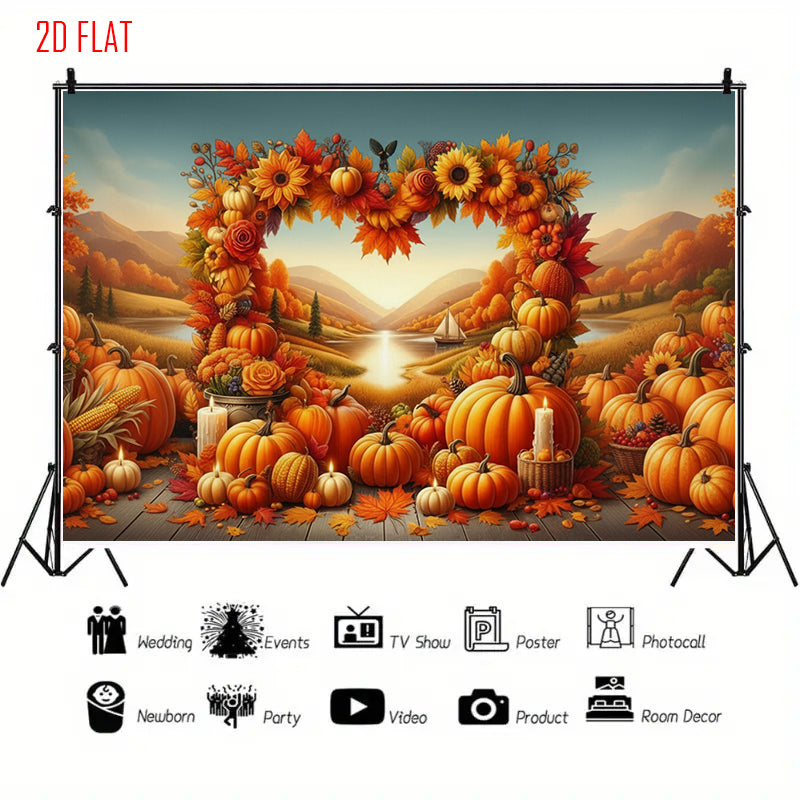 Autumn Pumpkin Bkgd Cloth