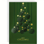 16pxs Dark Green Xmas Gold Cards