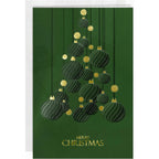 16pxs Dark Green Xmas Gold Cards