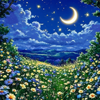Fairy Tale Star Moon Backdrop