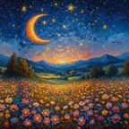 Van Gogh Star Photo Backdrop