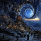 Double Whirlpool Sci-fi Backdrop