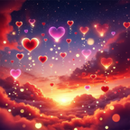 Romantic Love Cloud Backdrop