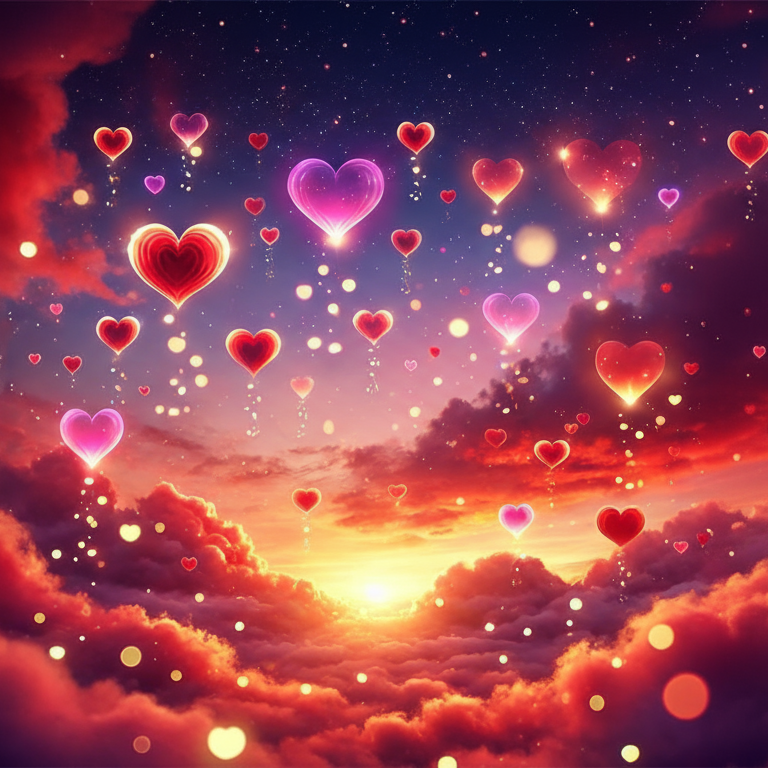 Romantic Love Cloud Backdrop