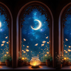 Star Moon Background Cloth