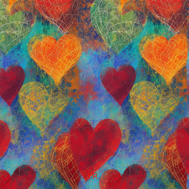 Colorful Love Art Backdrop