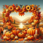 Autumn Pumpkin Bkgd Cloth