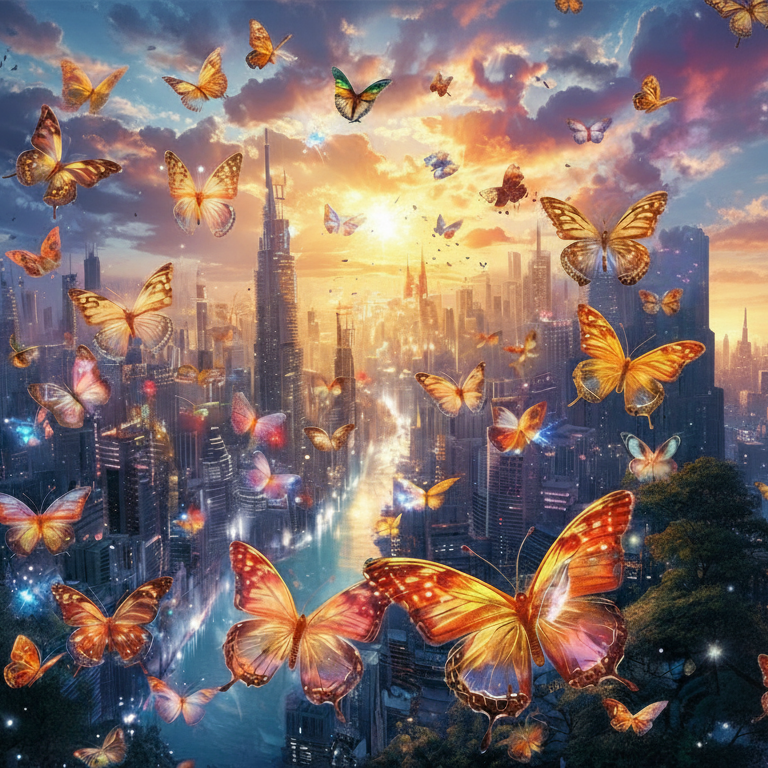 Butterfly Art Photo Background Cloth