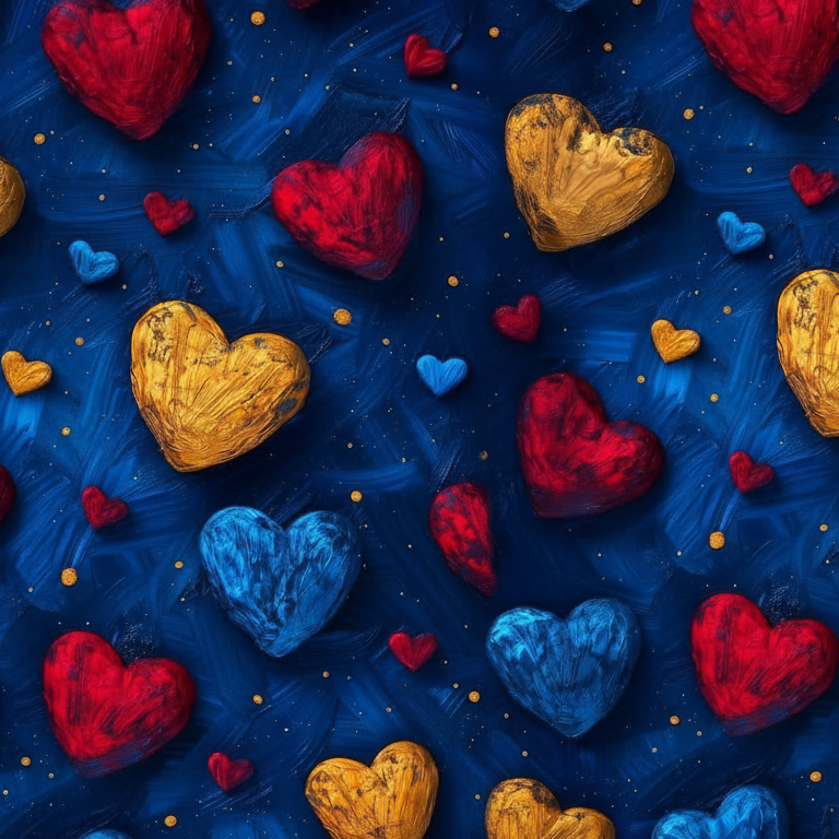 Oil Love Print Bkgd Cloth