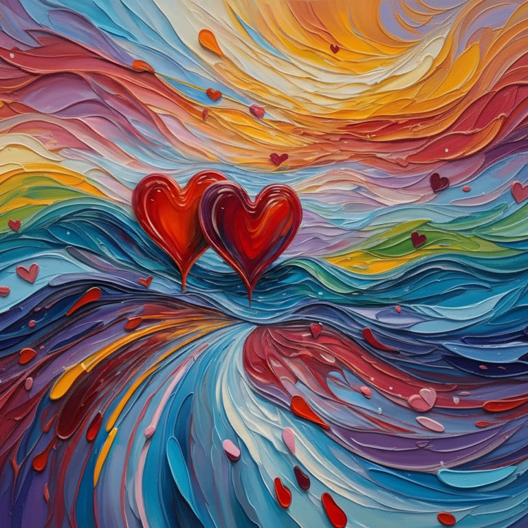 Colorful Love Oil Backdrop