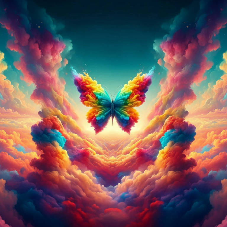 Colorful Butterfly Background Cloth