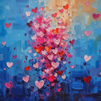 Love Oil Painting Backdrop