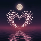 Moon Night Butterfly Backdrop