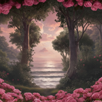Rose Forest Photo Backdrop