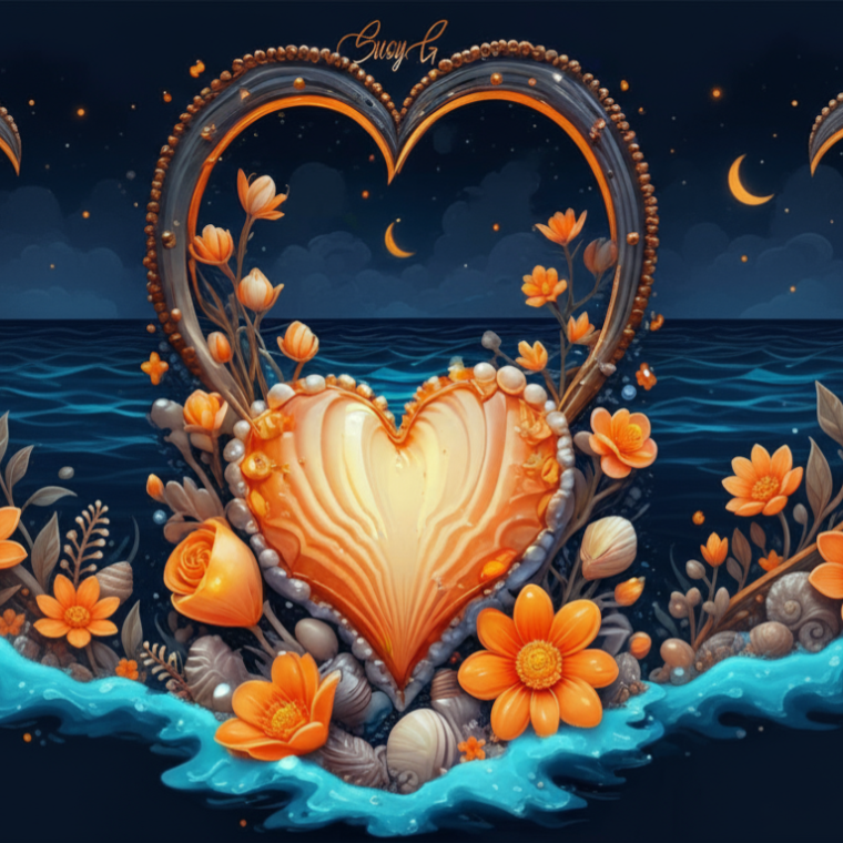 Ocean Love Flower Photo Backdrop