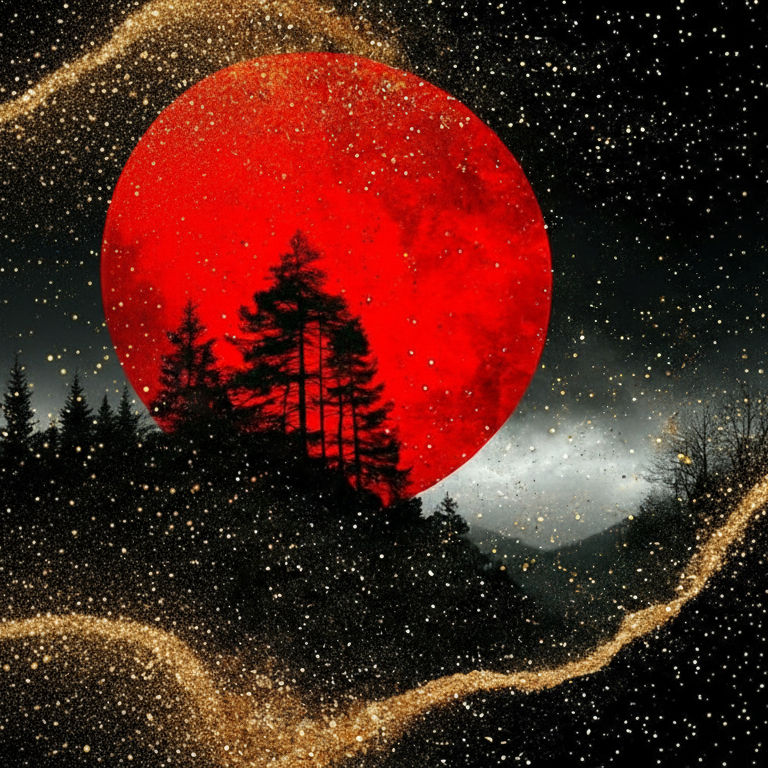 Red Moon Photo Backdrop