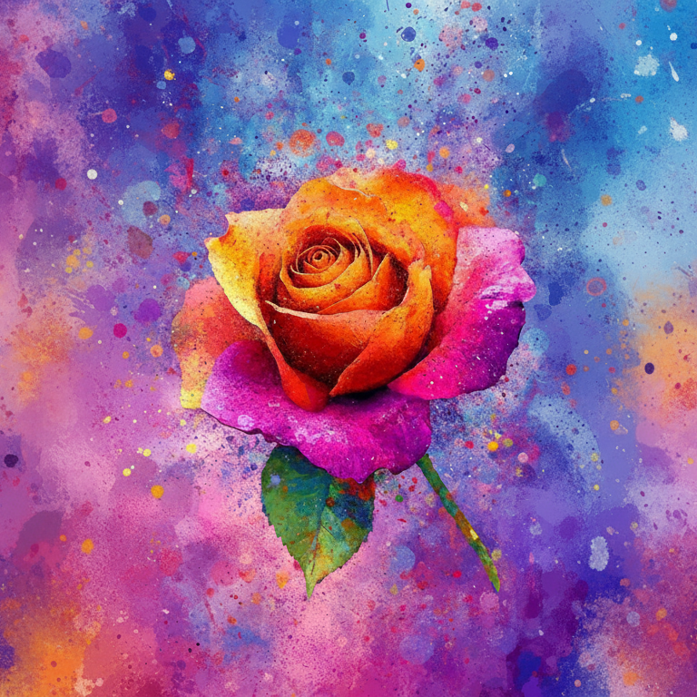 Watercolor Rose Photo Background Cloth