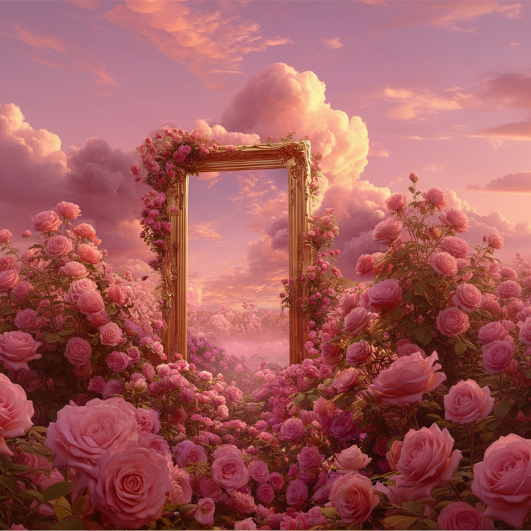 Rose Door Photo Backdrop