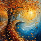 Autumn Vortex Oil Backdrop