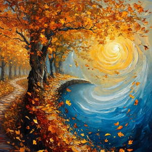 Autumn Vortex Oil Backdrop