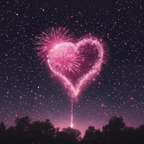 Love Fireworks Romantic Backdrop
