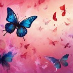 Pink Butterfly Bkgd Cloth