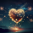 Love Fireworks Romantic Background Cloth