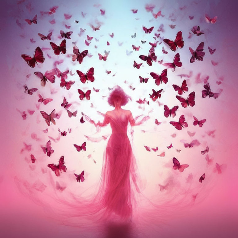 Butterfly Girl Background Cloth