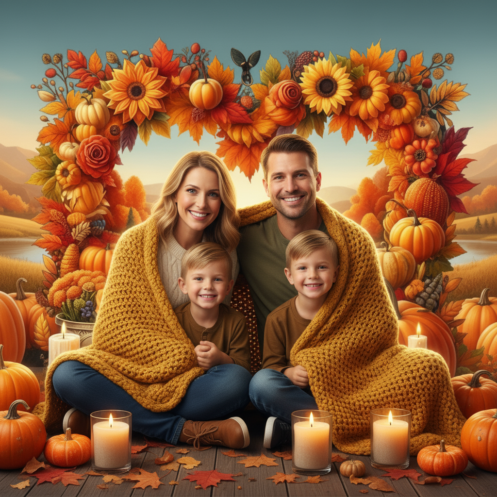 Autumn Pumpkin Bkgd Cloth