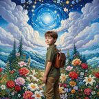 Starry Sky Forest Path Background Cloth