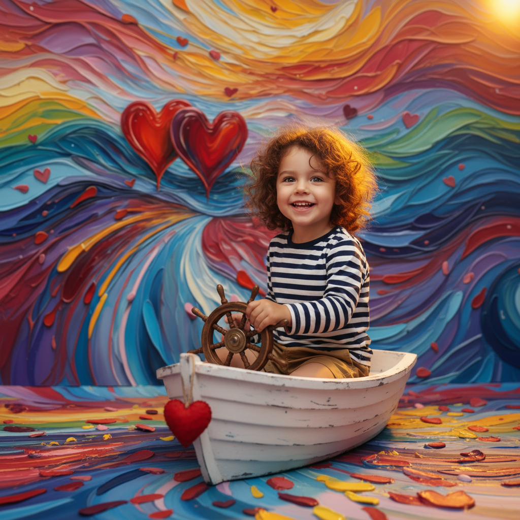 Colorful Love Oil Backdrop