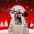 Christmas Moonlight Sleigh Backdrop