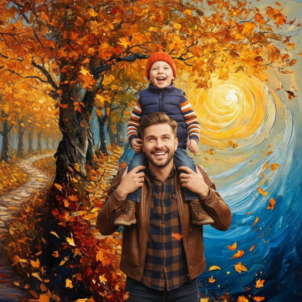 Autumn Vortex Oil Backdrop