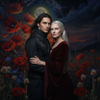 Moon Night Poppy Backdrop