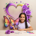 Purple Rose Photo Backdrop