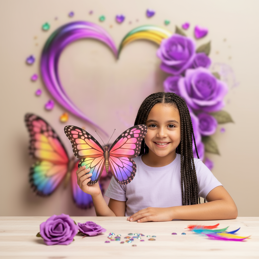 Purple Rose Photo Backdrop