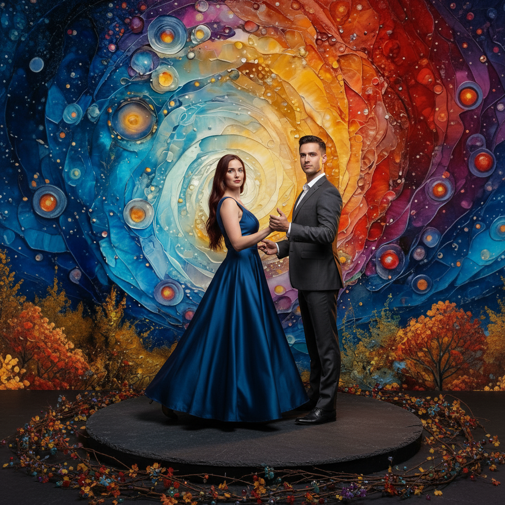 Colorful Vortex Autumn Photo Background Cloth