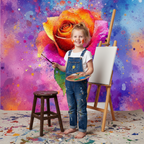 Watercolor Rose Photo Background Cloth