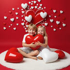 Red Love Print Backdrop