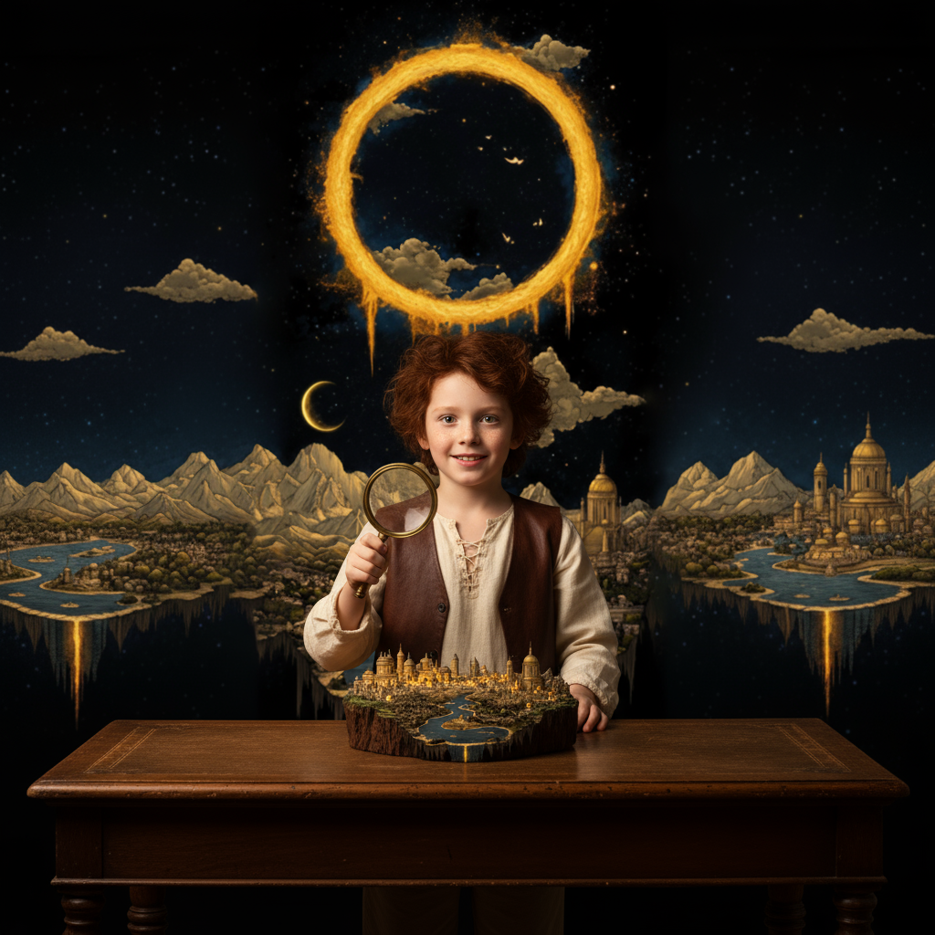 Eclipse Landscape Photo Backdrop