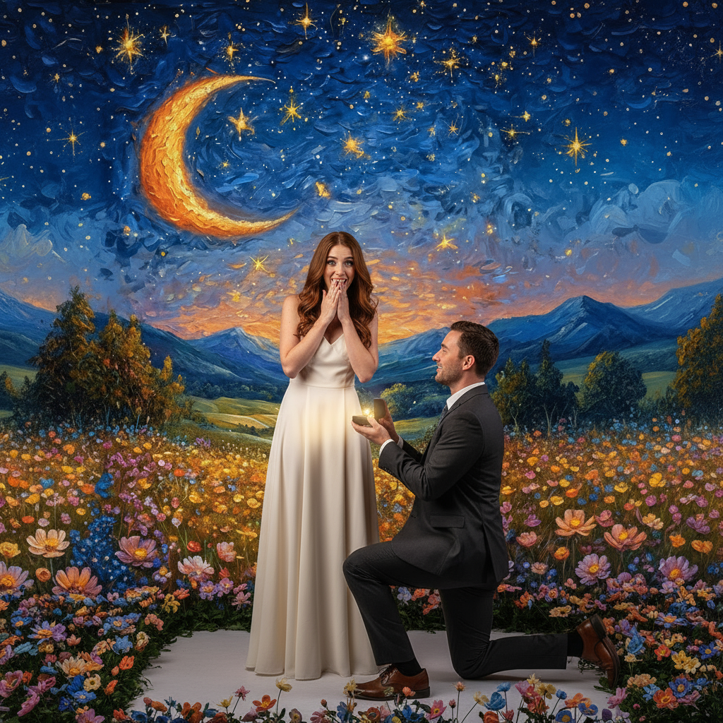 Van Gogh Star Photo Backdrop