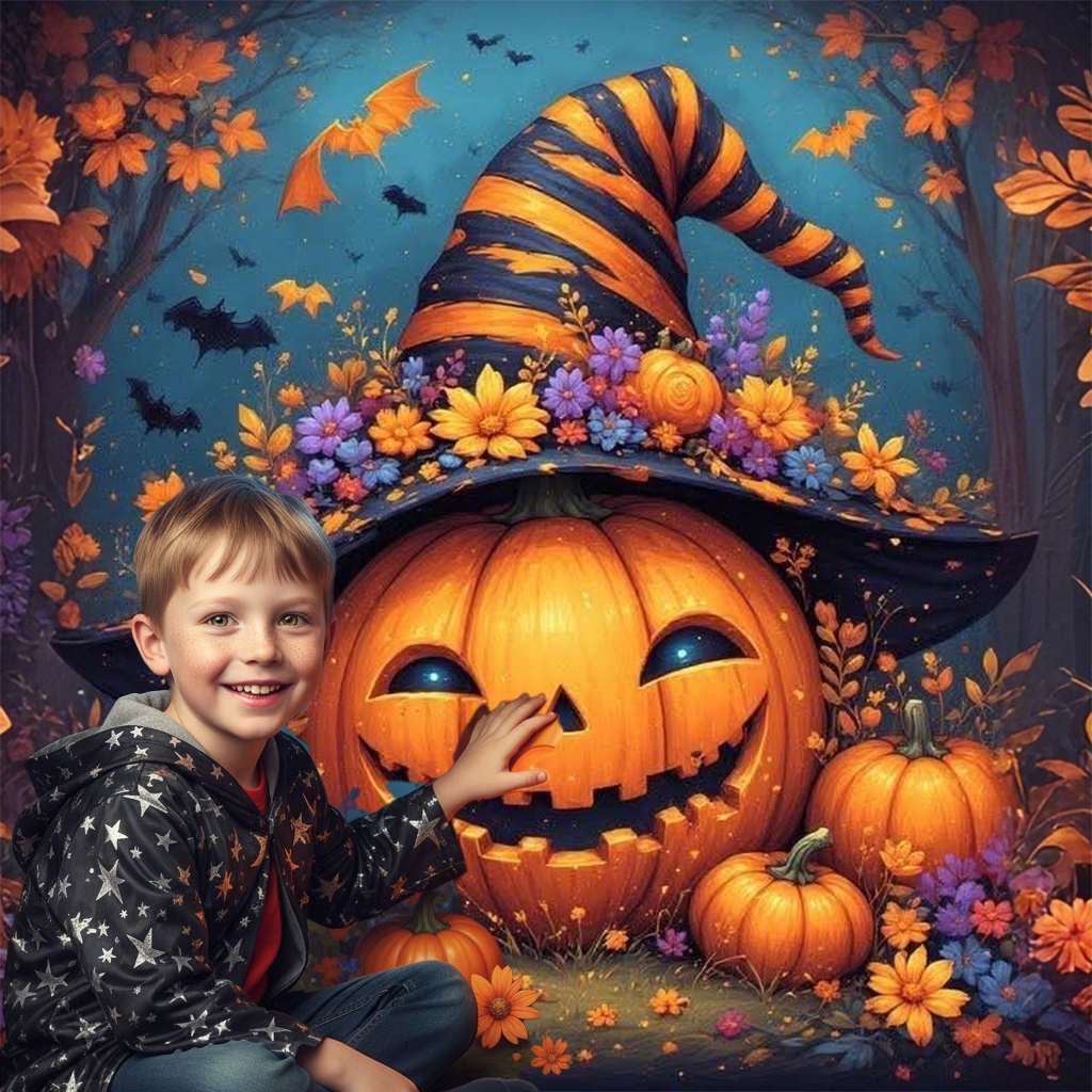 Halloween Pumpkin Background Cloth