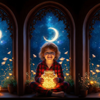 Star Moon Background Cloth