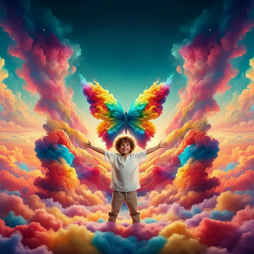 Colorful Butterfly Background Cloth