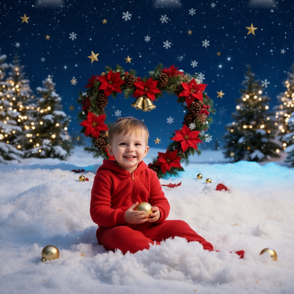 Christmas Wreath Background Cloth