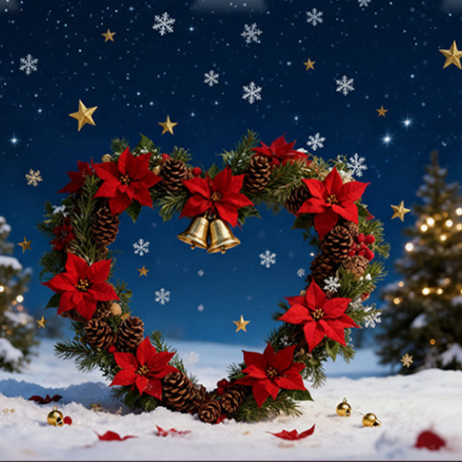 Christmas Wreath Background Cloth